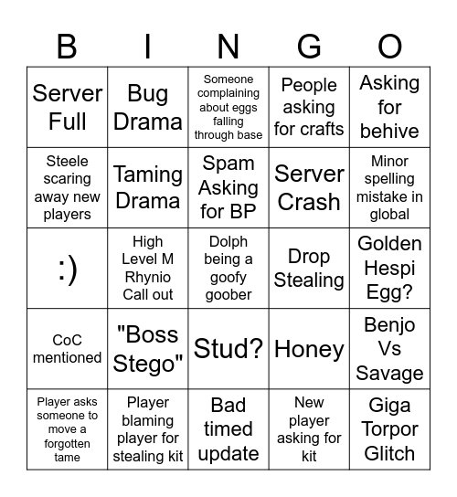 5162 BINGO Card