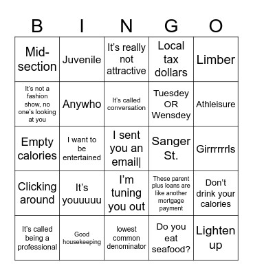 Christmas Bingo Card