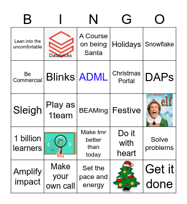 Data Christmas Bingo Card