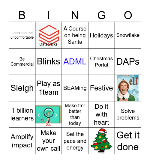 Data Christmas Bingo Card