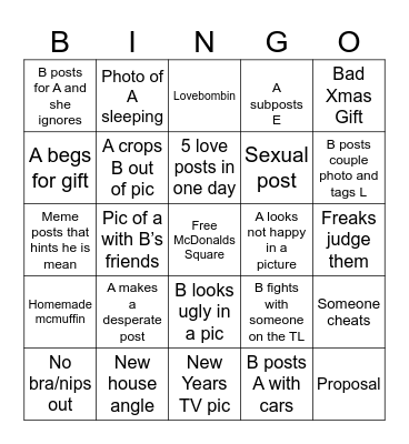 No Veggies Allowed Bingo Card