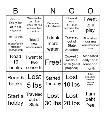 2024 Bingo Card