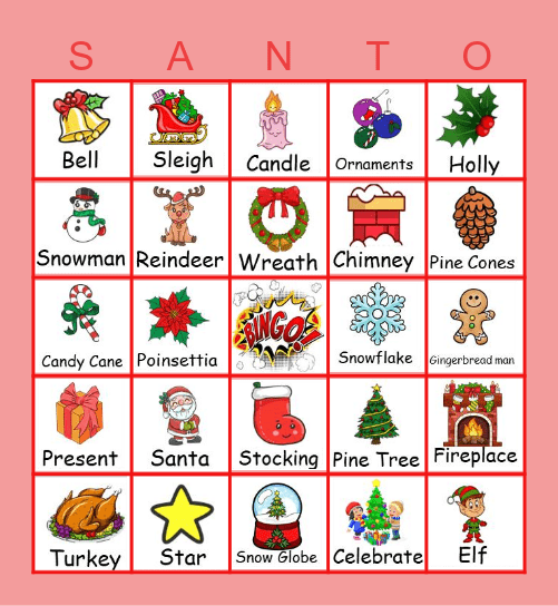 Bingo Santa Bingo Card