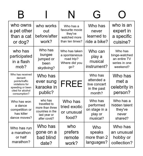 JAPAC IDG End of Year Bingo Card