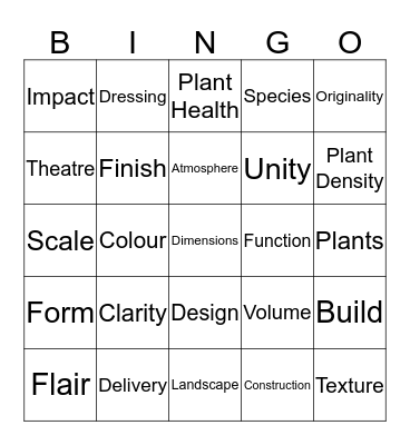 Judging Bingo Card