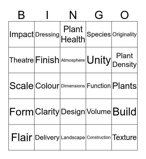 Judging Bingo Card