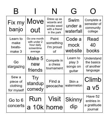 2024 Bingo Card
