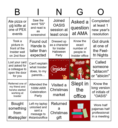 Insider Christmas Bingo 2023 Bingo Card