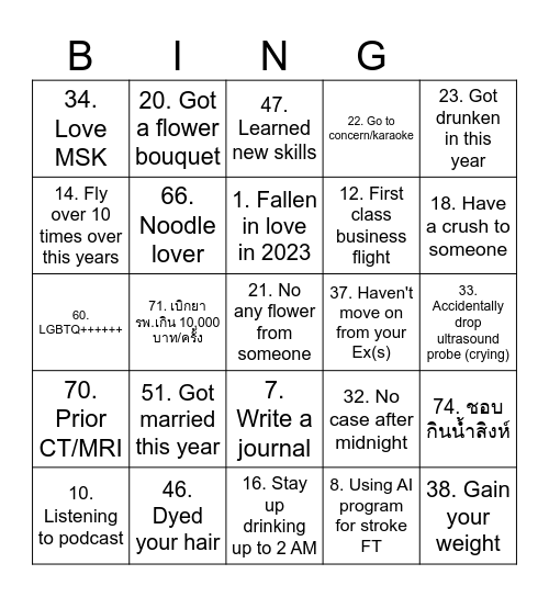 Diag CMU 2023 Bingo Card
