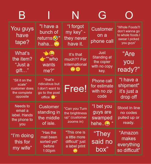 UPS STORE BINGO📦 Bingo Card