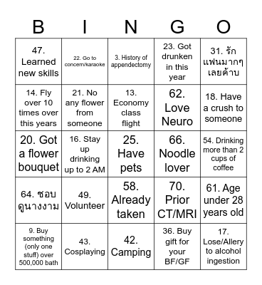 Diag CMU 2023 Bingo Card