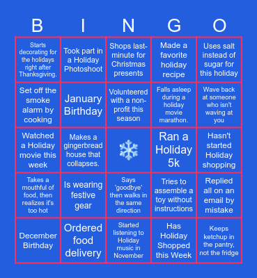 ☃️ 2023  Holiday Virtual BINGO ☃️ Bingo Card