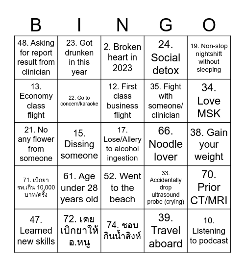 Diag CMU 2023 Bingo Card