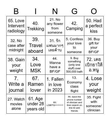 Diag CMU 2023 Bingo Card