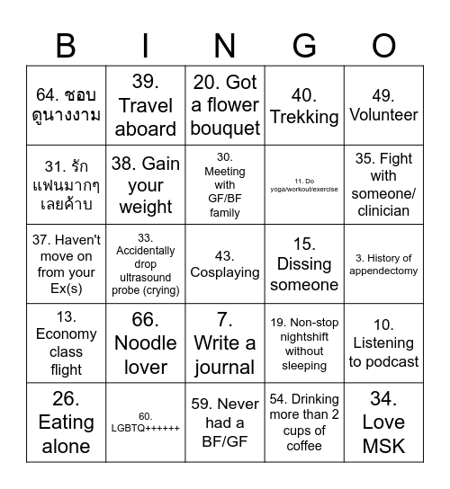 Diag CMU 2023 Bingo Card