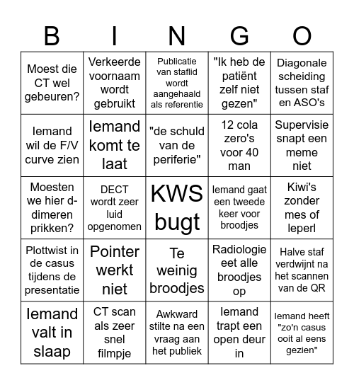 Krans Pneumologie Bingo Card