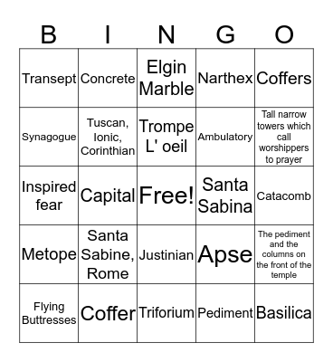 Architecture Bingo Card