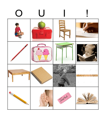 Dans ma salle de classe Bingo Card