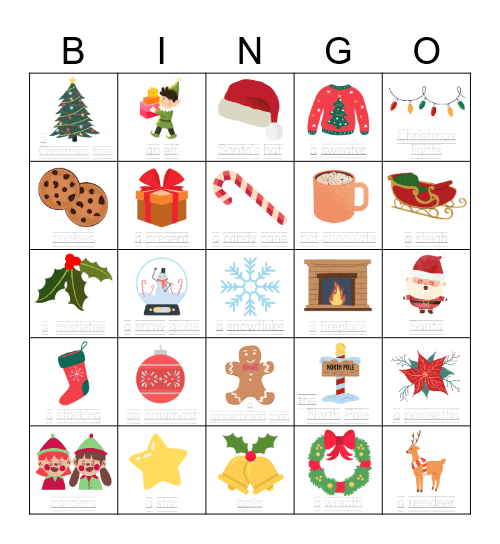 Christmas Bingo Card