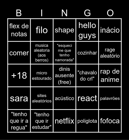 .--.-.--.-..--.-dis Bingo Card