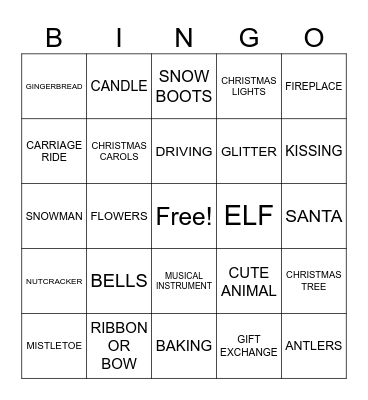 Hallmark Channel Movie Bingo Card