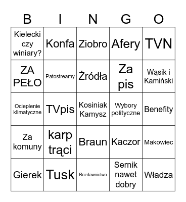 Bingo święta 2023 Bingo Card