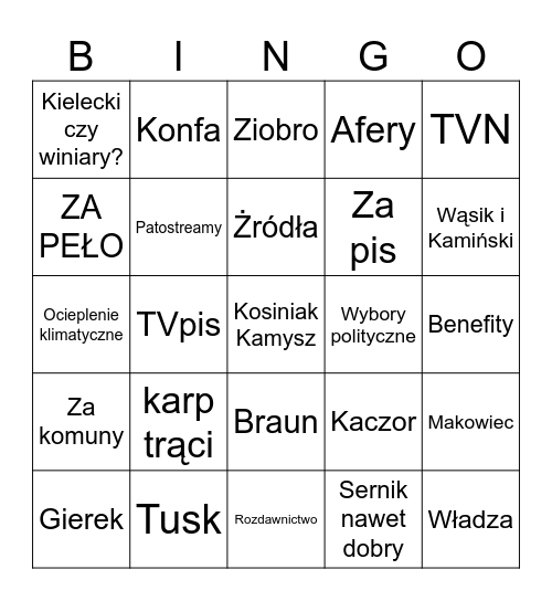 Bingo święta 2023 Bingo Card