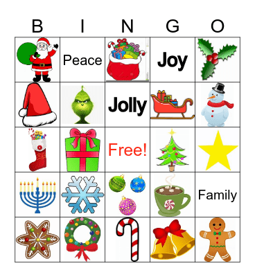 Holiday Bingo Card