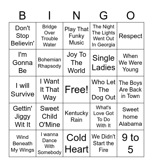 Music June1 Bingo Card