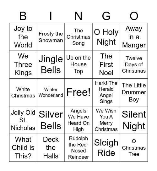 Christmas Bingo Card