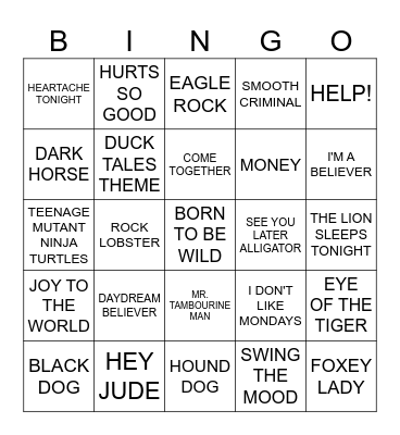 ANIMALS Bingo Card