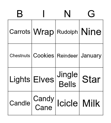 Christmas Bingo Card