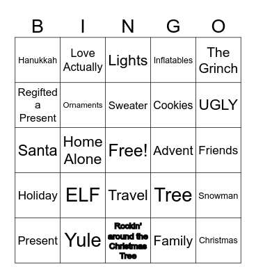 GreenWave Holiday Bingo Card