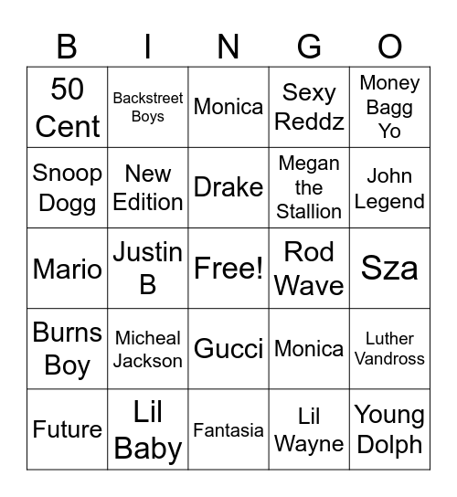 Beats & Bingo Card