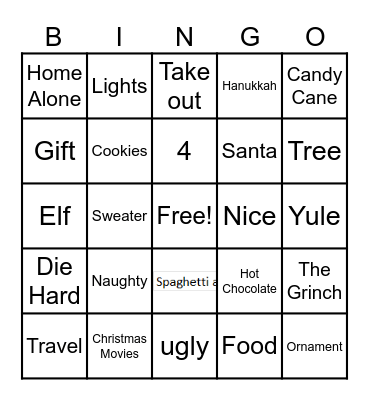 GreenWave Holiday Bingo Card