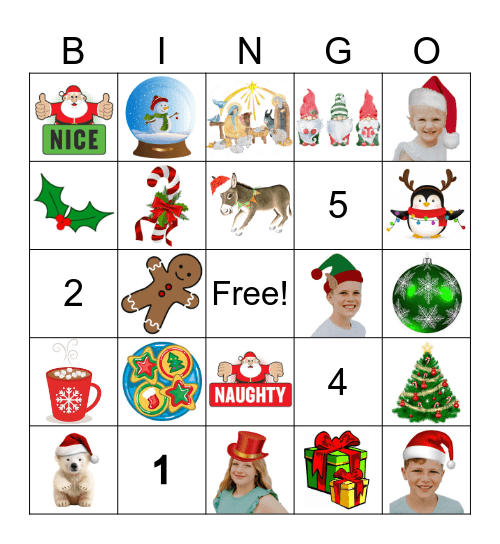 Meme and Poppi's Christmas Bingo Card
