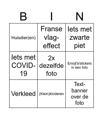 Profielfotobingo Card