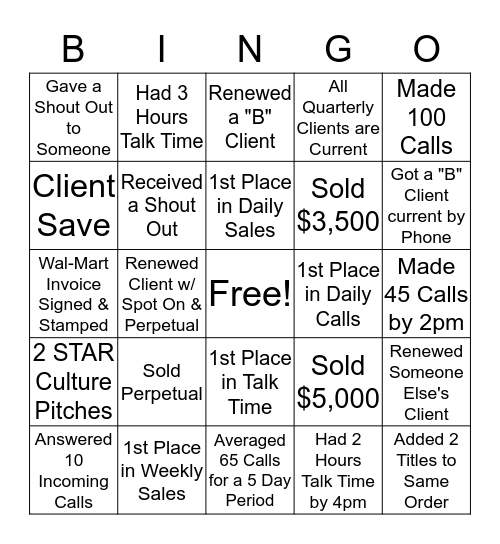EC Game Board Bingo Card