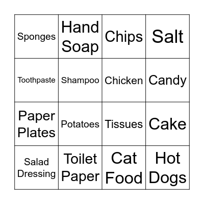 BJs Bingo Card