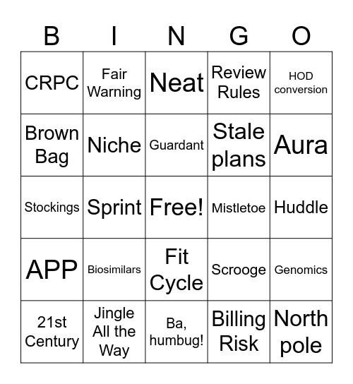 2023 End of Year Bingo Card