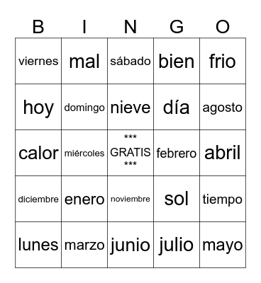 Exp 7 Review Bingo Card