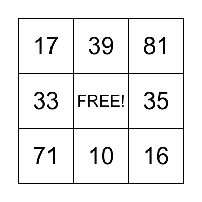 Winter Wonderland Bingo! Bingo Card