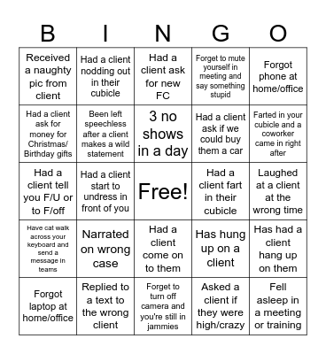 Family Coach Bingo Card