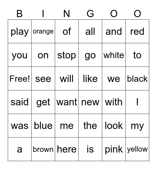 Winter Bingo Card