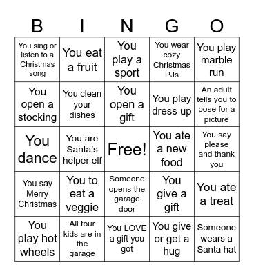 Little Wagoner Bingo Card