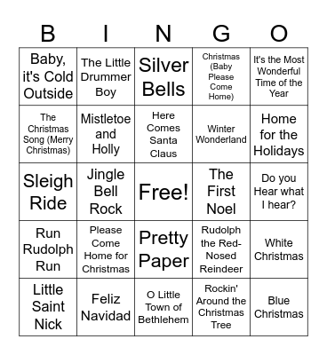 Holiday Bingo Card