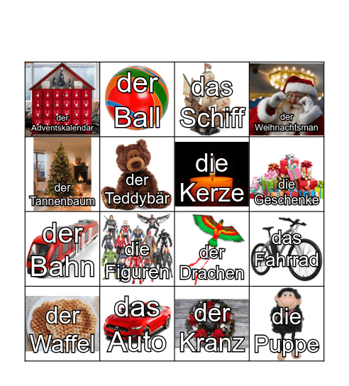 Frohe Weihnachten! Bingo Card