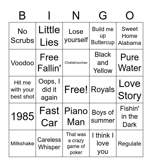 Mrs. Musser's Fave 2.0 Bingo Card