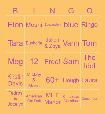 Maxpop Creative Crew Holiday Bingo! Bingo Card