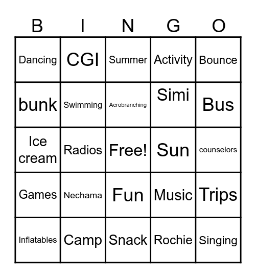 CGI Bingo Card